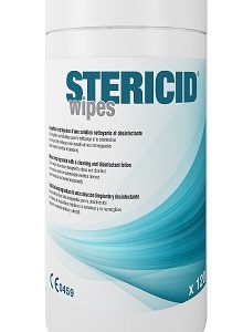 124292 LINGETTES NETTOYANTES DÉSINFECTANTES Stéricid Wipes  boite 120 u